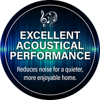 Superior Acoustical Performance - Reduces noise for a quieter, more enjoyable home